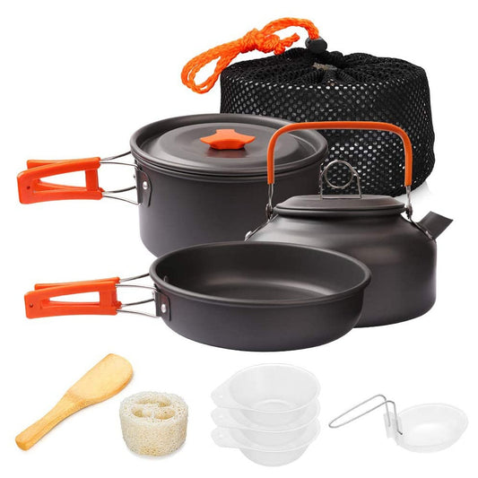 Outdoors cooking set